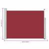 Patio Retractable Side Awning 120x500 cm - Stylish Red Design