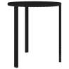 Garden Side Tables 3 pcs Black Poly Rattan - Hipomarket