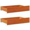  Under-Bed Drawers 2 pcs Wax Brown 80x55x16 cm Solid Wood Pine Colour wax brown Size 80 x 55 x 16 cm Number of 1 