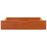 Under-Bed Drawers 2 pcs Wax Brown | Solid Pinewood Storage