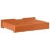 Under-Bed Drawers 2 pcs Wax Brown | Solid Pinewood Storage