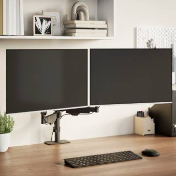 Dual Monitor Arm for 27" Screens - Adjustable & Durable