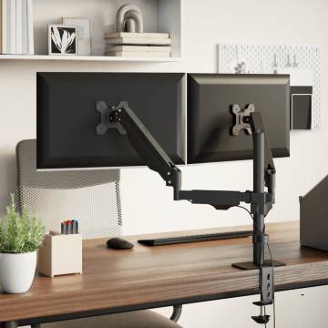 Dual Monitor Arm for 27" Screens - Adjustable & Durable