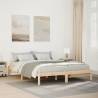  Extra Long Bed Frame without Mattress 140x210 cm Solid Wood Pine Colour natural Size 140 x 210 cm 