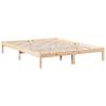 Extra Long Solid Wood Bed Frame 140x210 cm - Hipomarket