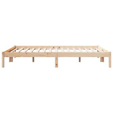 Extra Long Solid Wood Bed Frame 140x210 cm - Hipomarket