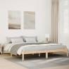  Extra Long Bed Frame without Mattress 180x210 cm Solid Wood Pine Colour natural Size 180 x 210 cm 