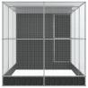 Aviary with Extension Silver 416x203x216 cm Steel | HipoMarket