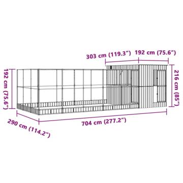 Aviary with Extension Silver - Durable Steel Bird Cage