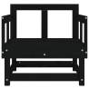 Garden Chairs 2 pcs Black Solid Wood Pine - Stylish & Durable