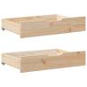  Under-Bed Drawers with Wheels 2 pcs 80x55x16 cm Solid Wood Pine Colour natural Size 80 x 55 x 16 cm Number of 1 