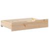 Under-Bed Drawers with Wheels - 2 pcs Solid Pine Storage