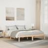  Extra Long Bed Frame without Mattress 140x220 cm Solid Wood Pine Colour natural Size 140 x 220 cm 