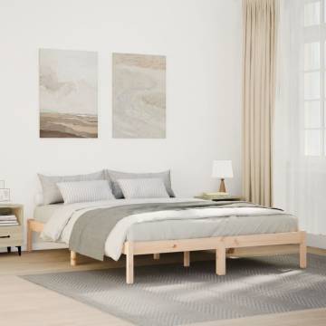 Extra Long Pine Bed Frame 160x220 cm - Solid Wood | Hipomarket