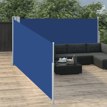 Retractable Side Awning Blue 120x1000 cm | Hipomarket UK