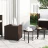  Garden Side Tables 3 pcs Brown Poly Rattan Colour brown Quantity in Package 1 