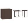 Garden Side Tables 3 pcs Brown Poly Rattan - Perfect for Outdoors