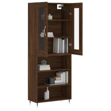 Elegant Highboard in Brown Oak - Stylish Storage Solution