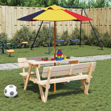 Kids Garden Umbrella with Wooden Pole | Hipomarket UK