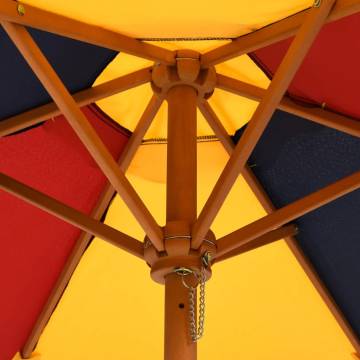 Kids Garden Umbrella with Wooden Pole | Hipomarket UK