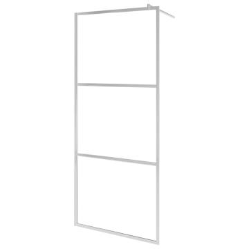 Chrome Walk-in Shower Wall with Shelf 80x195 cm | HipoMarket