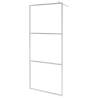 Chrome Walk-in Shower Wall with Shelf 80x195 cm | HipoMarket