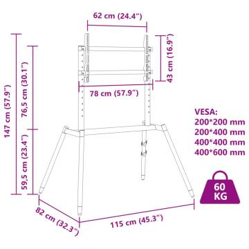 Easel TV Stand for 37-86 Inch Screens - Max 60 kg Load