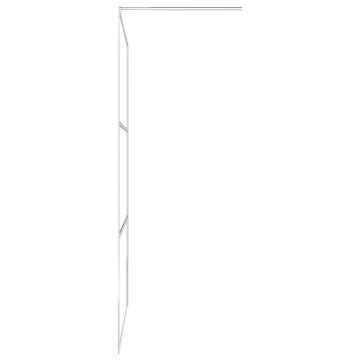 Chrome Walk-in Shower Wall with Shelf 80x195 cm | HipoMarket