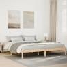  Extra Long Bed Frame without Mattress 200x220 cm Solid Wood Pine Colour natural Size 200 x 220 cm 