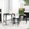  Garden Nesting Tables 3 pcs Black Poly Rattan Colour black Quantity in Package 1 