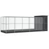 Aviary with Extension Silver - Spacious & Durable Bird Cage