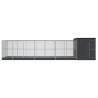 Aviary with Extension Silver 911x303x216 cm Steel - Hipomarket