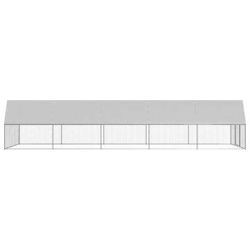 Chicken Cage 3x10x2 m Galvanised Steel - Outdoor Enclosure