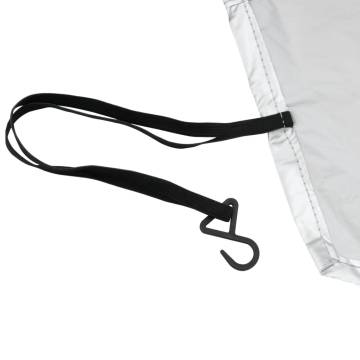 Half Car Cover with Hooks Silver XL - All-Weather Protection