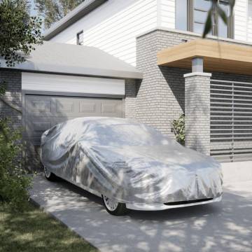 Car Cover for Sedan - Full Silver XXL with Buckle Straps