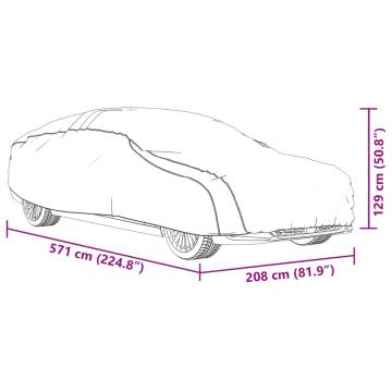 Car Cover for Sedan - Full Silver XXL with Buckle Straps