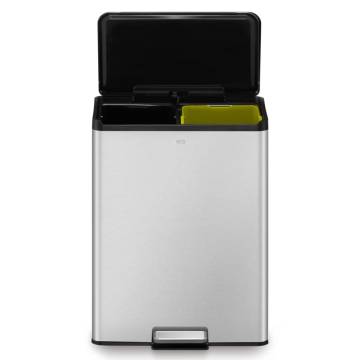 EKO Pedal Bin Essential 2x20 L Matte Silver | Stylish Waste Solution