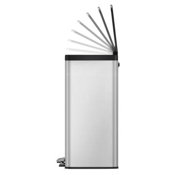 EKO Pedal Bin Essential 2x20 L Matte Silver | Stylish Waste Solution