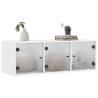 Wall Cabinet with Glass Doors White - Stylish Storage Solution