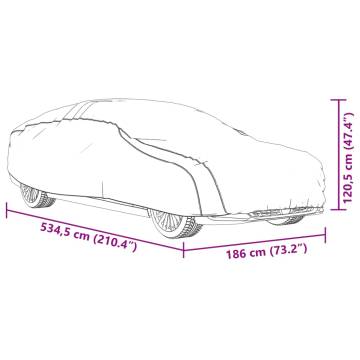 Premium Car Cover for Sedan - Full Silver XL with Buckle Straps