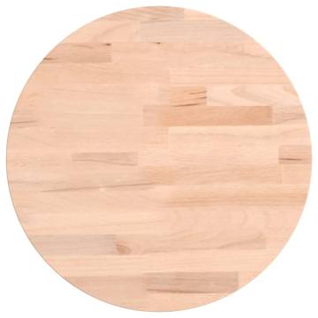 Round Solid Beech Wood Table Top Ø30x4 cm - Hipomarket