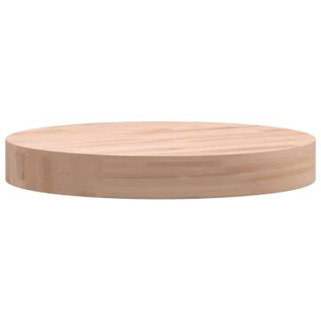 Round Solid Beech Wood Table Top Ø30x4 cm - Hipomarket