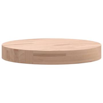 Round Solid Beech Wood Table Top Ø30x4 cm - Hipomarket