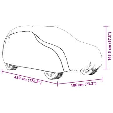 Car Cover for SUV with Buckle Straps - Full Silver PEVA