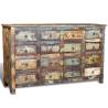 Reclaimed Solid Wood Antique-style Cabinet with 16 Drawers