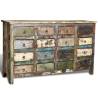 Reclaimed Solid Wood Antique-style Cabinet with 16 Drawers