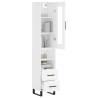 Stylish Highboard White 34.5x34x180 cm | Hipomarket