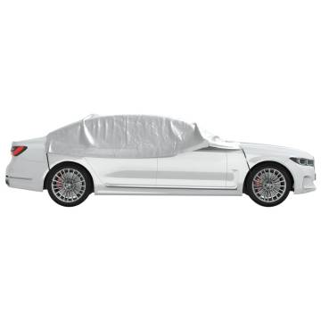 Half Car Cover with Hooks Silver M | All-Weather Protection