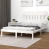 Bed Frame White Solid Wood 160x200 cm Colour white Size 160 x 200 cm 