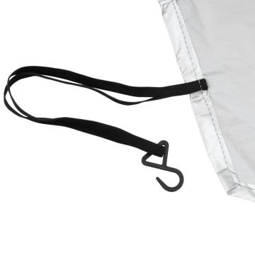 Half Car Cover with Hooks Silver M | All-Weather Protection